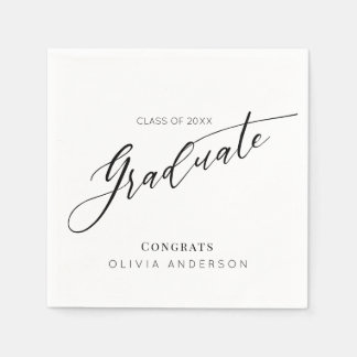 Elegant Script Graduation Party Napkin
