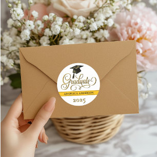 Elegant Script Graduation Sticker