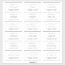Elegant Script Grey Guest Address Label Template