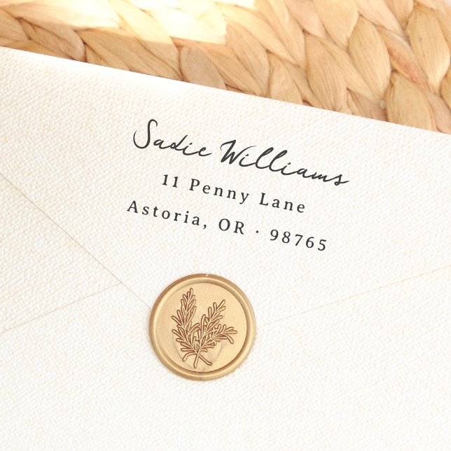 Elegant Script Handwriting Return Address Self-inking Stamp (Creator Uploaded)