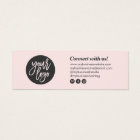 Elegant script handwriting thank you blush pink