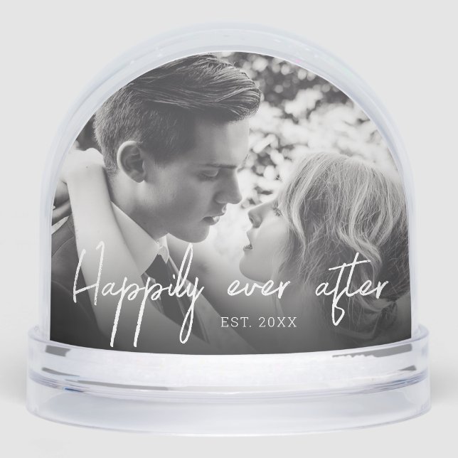 Elegant Script Happily Ever after Couple Photo (Avant)