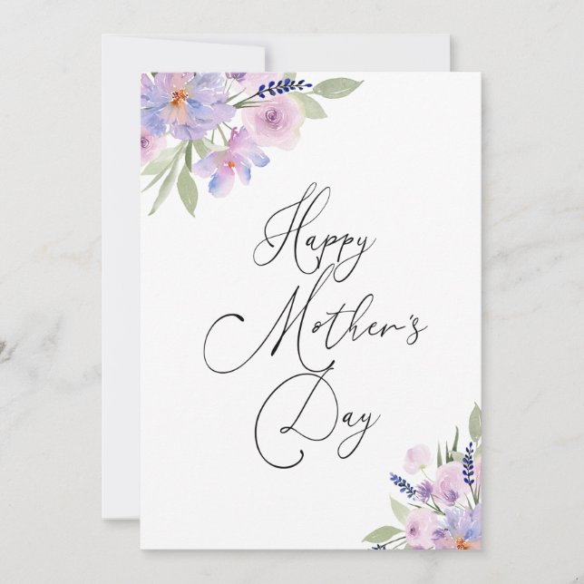 elegant script happy mother's day card (Front)