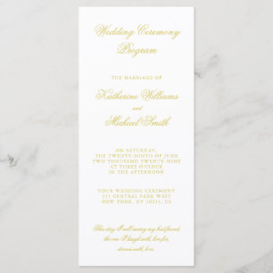 Elegant Script Island Citrus Wedding Programs