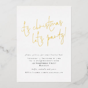 Elegant Script Its Christmas Lets Party Luxury