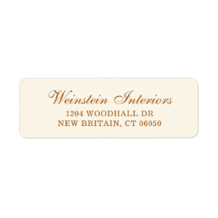 Elegant Script Ivory Return Address