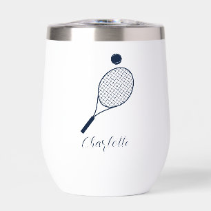 Élégant Script Joueur de tennis Monogramme personn