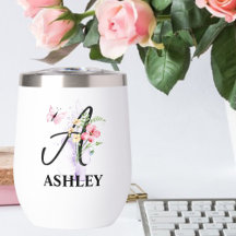 Elegant Script Letter A Monogram Personalized Name