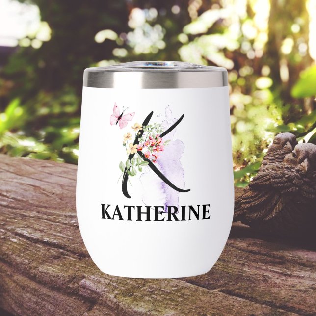 Elegant Script Letter K Monogram Personalized Name (Creator Uploaded)