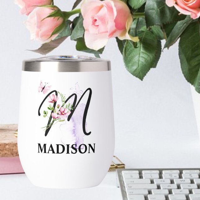 Elegant Script Letter M Monogram Personalized Name (Creator Uploaded)