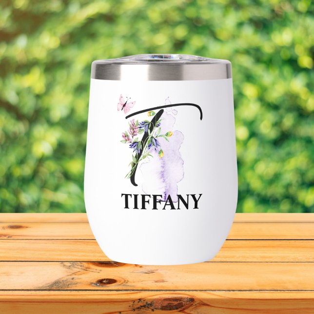 Elegant Script Letter T Monogram Personalized Name (Creator Uploaded)