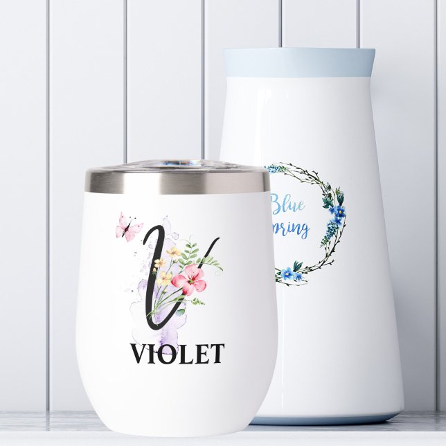 Elegant Script Letter V Monogram Personalized Name (Creator Uploaded)