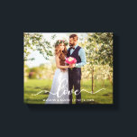 Elegant Script Love Wedding Bride and Groom Photo Canvas Print<br><div class="desc">Love Elegant Script Wedding Bride and Groom Photo Canvas Print</div>