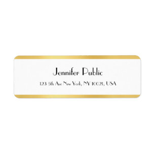 Élégant script manuscrit Gold Modèle blanc