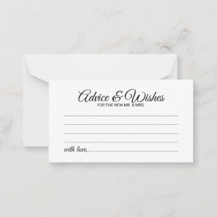 Elégant Script Mariage de conseil et de la carte d