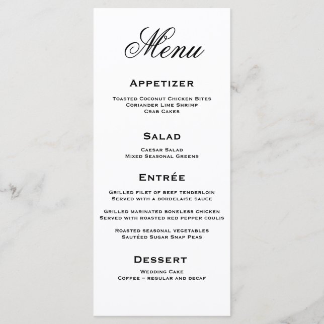 Elegant Script Menu (Front)