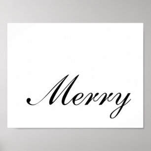 Elegant Script Merry Christmas Poster