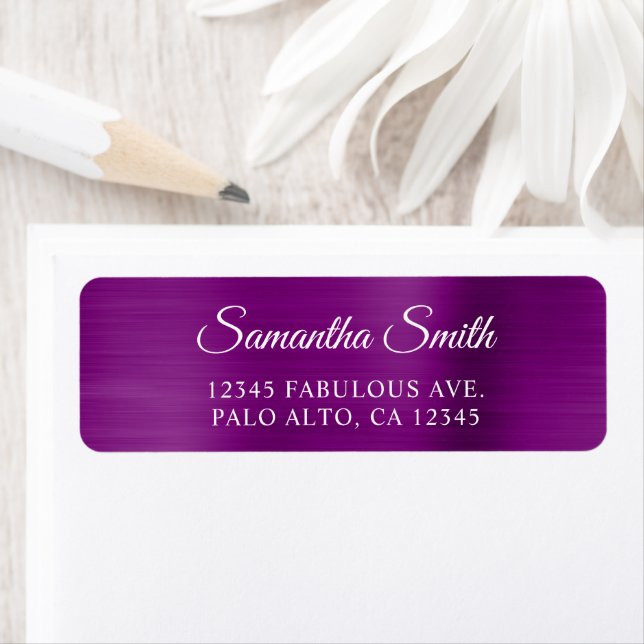 Elegant Script Metallic Classic Purple (Insitu)