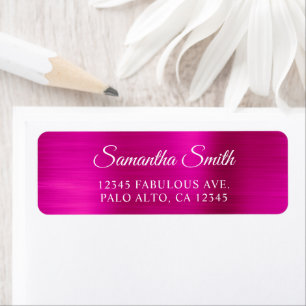Elegant Script Metallic Hot Pink