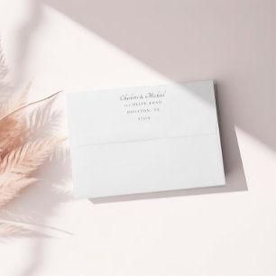 Elegant Script Minimal Wedding Invitation Envelope