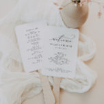 Elegant Script Minimalist Editable Wedding Program Hand Fan<br><div class="desc">This simple and elegant design features a minimalist layout highlighted with fancy script.  Add your information using the template form. The Customize Further feature can be used to access the advanced editing menu where you can change the font,  colours and layout of the text.</div>