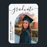 Elegant Script Modern Graduation Announcement Magnet<br><div class="desc">Elegant Script Modern Graduation Announcement Card</div>
