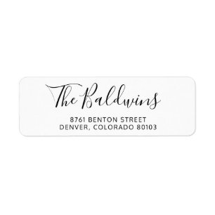 Elegant Script Modern Return Address