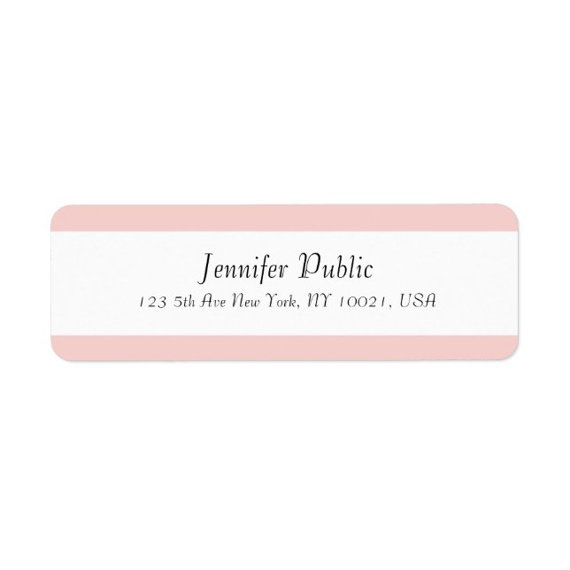 Elegant Script Modern Simple Template Blush Pink (Front)