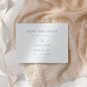 Elegant Script Modern Watercolor Daisy Save The Date