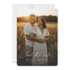 Elegant Script Modern Wedding Photo