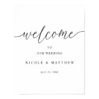 Elegant Script Modern Wedding Welcome Sign