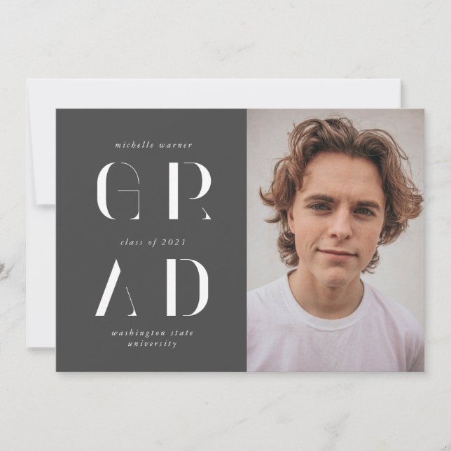 élégant script moderne faire-part (Devant)