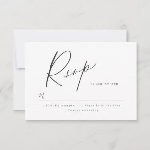 Elégant script moderne minimaliste mariage RSVP