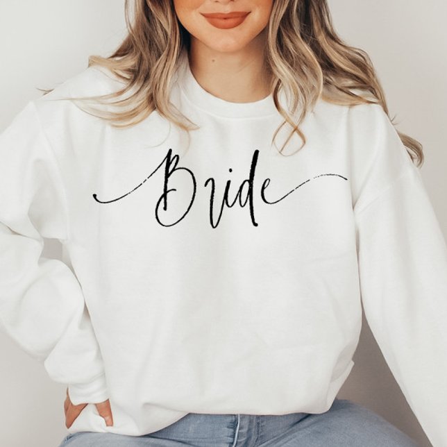 Élégant script moderne Sweatshirt de mariée (Créateur téléchargé)