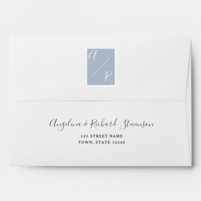 Elegant Script Monogram 5x7 Envelope (Back (Top Flap))