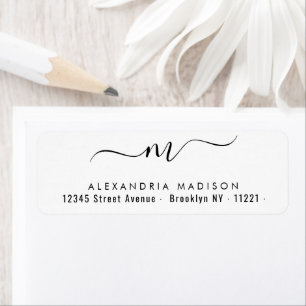 Elegant Script Monogram Black Modern Typography