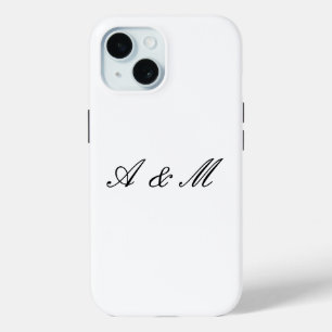 Elegant Script Monogram Couple Personalized Case