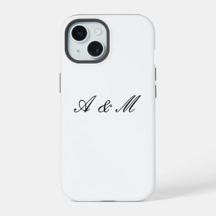 Elegant Script Monogram Couple Personalized Case
