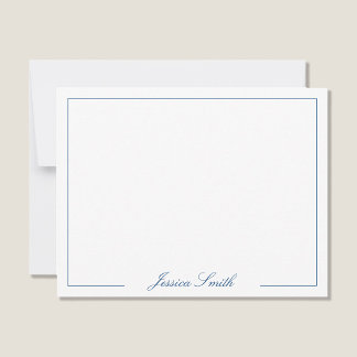 Elegant Script Monogram Name Border Card