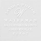 Élégant Script Monogramme Adresse de retour