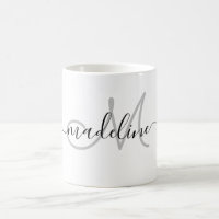 Elegant Script Monogrammmed Name Modern