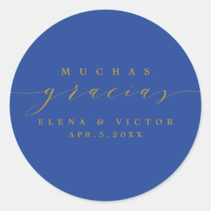 ELÉGANT SCRIPT MUCHAS GRACIAS MERCI STICKER