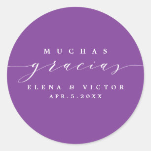 ELEGANT SCRIPT MUCHAS GRACIAS THANK YOU STICKER