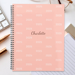 Elegant Script Name Modern Blush Pink Personalized Planner