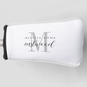 Elegant Script Name Monogram  Golf Head Cover