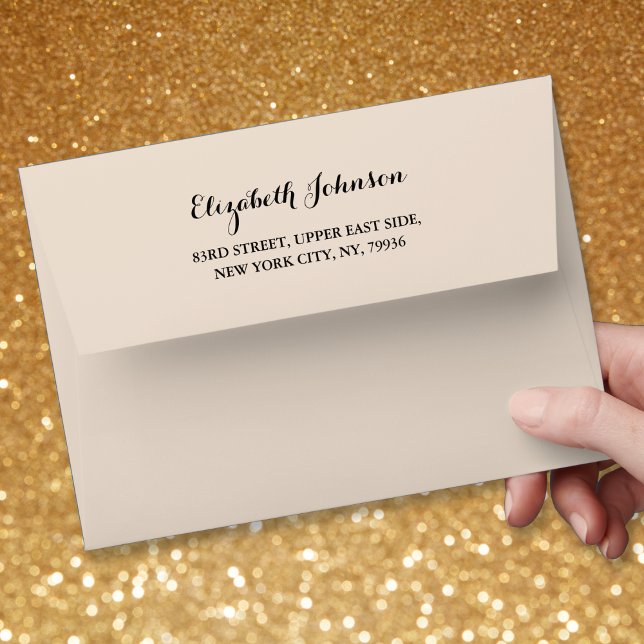 Elegant Script Name Return Address Rustic Earth Envelope (Elegant Script Name Return Address Rustic Earth Envelope)