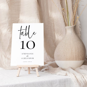 Elegant Script Names Date Any Colour Table Number