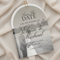 Elegant Script Neutral Tan Gradient Save The Date