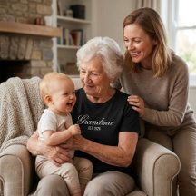 Elegant Script New Grandma Est Date