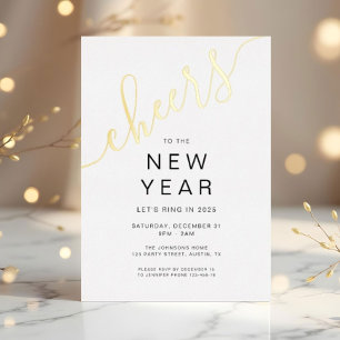 Elegant Script New Year's Eve Party 